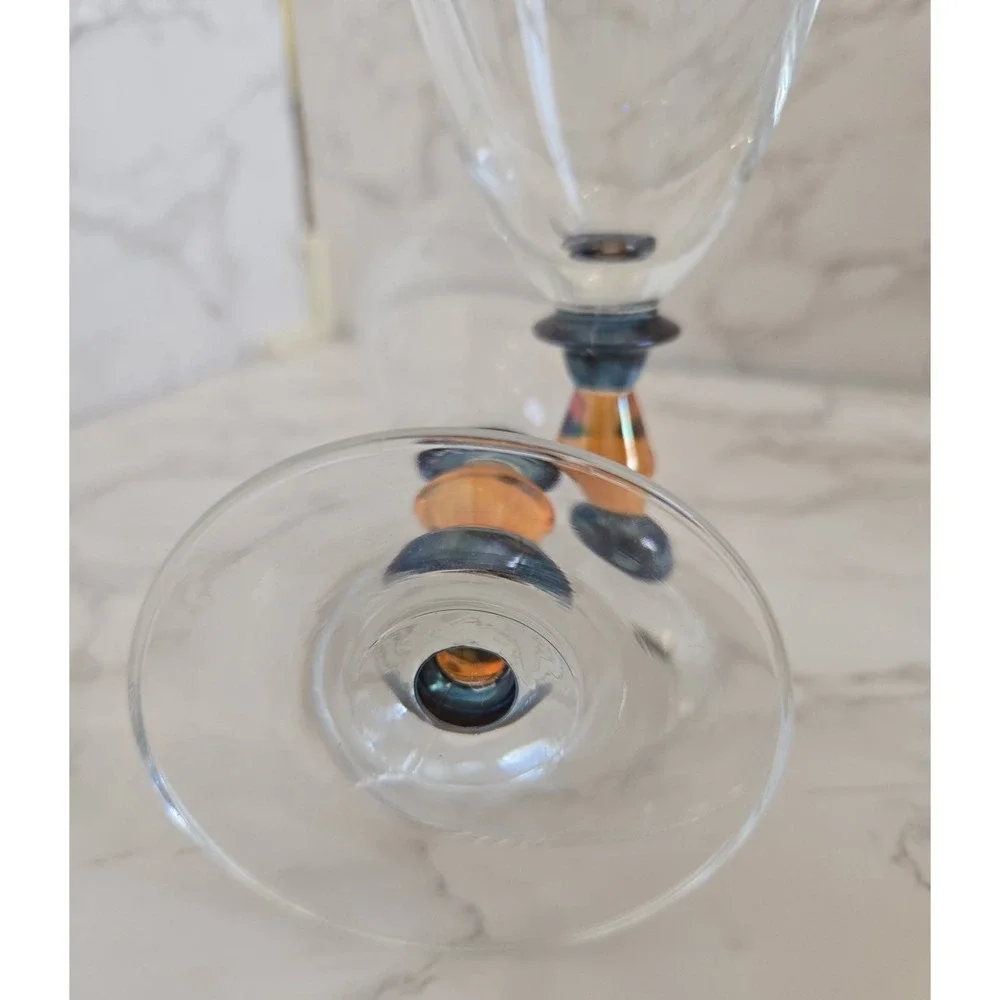 MIKASA‎ CRYSTAL GOBLETS KENSINGTON CLEAR WATER/ICE TEA/ WINE GLASSES 2   (1999)